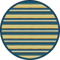 Kid Essentials Yipes Stripes 13'2" Round Area Rug in Color Bold