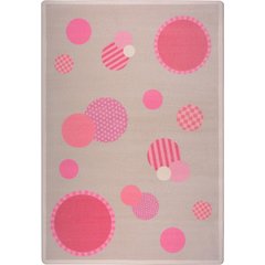 Playful Patterns Baby Dots 10'9" x 13'2" Area Rug in Color Pink