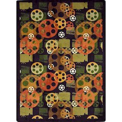 Any Day Matinee Blockbuster 10'9" x 13'2" Area Rug in Color Plum