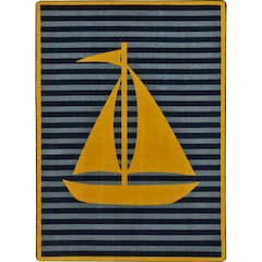 Kid Essentials Following Seas 10'9" x 13'2" Area Rug in Color Yellow