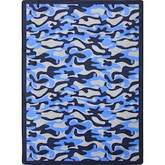 Kaleidoscope Funky Camo 10'9" x 13'2" Area Rug in Color Blue