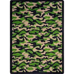Kaleidoscope Funky Camo 10'9" x 13'2" Area Rug in Color Dark Army