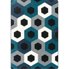 Kid Essentials Hexed 10'9" x 13'2" Area Rug in Color Sapphire