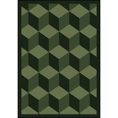 Kaleidoscope Highrise 10'9" x 13'2" Area Rug in Color Emerald
