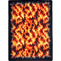 Kaleidoscope Inferno 10'9" x 13'2" Area Rug in Color Red