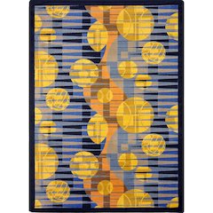 Games People Play Keeping Score 10'9" x 13'2" Area Rug in Color Blue