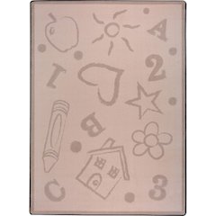 Playful Patterns Kid's Art 10'9" x 13'2" Area Rug in Color Beige