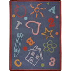 Playful Patterns Kid's Art 10'9" x 13'2" Area Rug in Color Chalkdust
