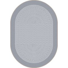 Kid Essentials Like Home 10'9" x 13'2" Oval Area Rug in Color Silver