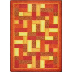 Kid Essentials Off Beat 10'9" x 13'2" Area Rug in Color Orange