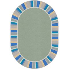 Kid Essentials Off the Cuff 10'9" x 13'2" Oval Area Rug in Color Sage