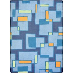 Kid Essentials Outside the Box 10'9" x 13'2" Area Rug in Color Cool Blue