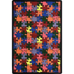 Playful Patterns Puzzled 10'9" x 13'2" Area Rug in Color Multi