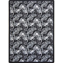 Any Day Matinee Reeling 10'9" x 13'2" Area Rug in Color Black