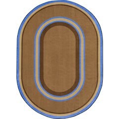 Kid Essentials Ripples 10'9" x 13'2" Oval Area Rug in Color Chocolate