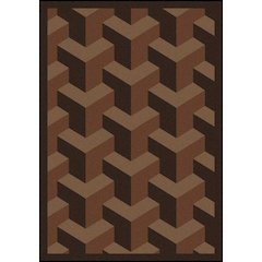 Kaleidoscope Rooftop 10'9" x 13'2" Area Rug in Color Chocolate