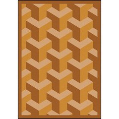 Kaleidoscope Rooftop 10'9" x 13'2" Area Rug in Color Wheat