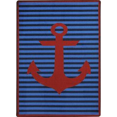 Kid Essentials Safe Mooring 10'9" x 13'2" Area Rug in Color Red
