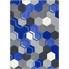 Kid Essentials Team Up 3'10" x 5'4" Area Rug in Color Blue