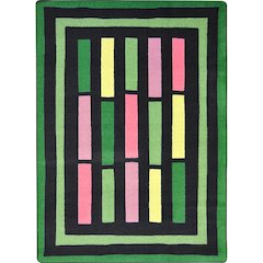 Kid Essentials Traffic Jam 10'9" x 13'2" Area Rug in Color Green