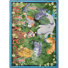 Kid Essentials Wild About Books 10'9" x 13'2" Area Rug in Color Multi