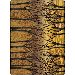 First Take Woodland Way 10'9" x 13'2" Area Rug in Color Goldenrod