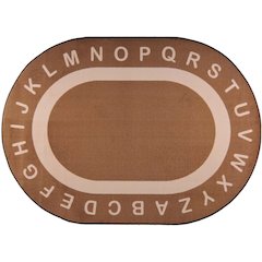 Kid Essentials Endless Alphabet 10'9" x 13'2" Area Rug in Color Mocha