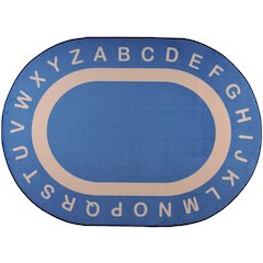 Kid Essentials Endless Alphabet 10'9" x 13'2" Area Rug in Color Seaside