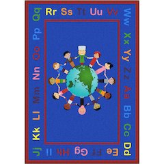 Kid Essentials A World of Friends 5'4" x 7'8" Area Rug in Color Multi