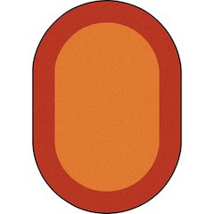 Kid Essentials All Around 5'4" x 7'8" Oval Area Rug in Color Orange