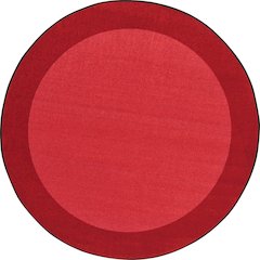 Kid Essentials All Around 7'7" Round Area Rug in Color Red