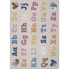 Alphabet for Everyone 5'4" x 7'8" Area Rug in Color Multi