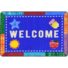 Kid Essentials Alphabet Upcycle 2'8" x 3'10" Area Rug in Color Multi