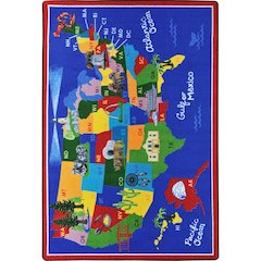 Kid Essentials America the Beautiful 5'4" x 7'8" Area Rug in Color Multi