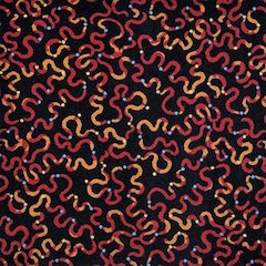 Kaleidoscope Serpentine 10'9" x 13'2" Area Rug in Color Red