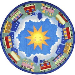 Kid Essentials In Training 3'10" x 5'4" Oval Area Rug in Color Multi