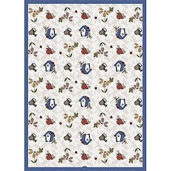 Kaleidoscope Flower Garden 3'10" x 5'4" Area Rug in Color Beige