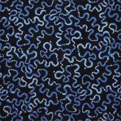 Kaleidoscope Serpentine 5'4" x 7'8" Area Rug in Color Blue