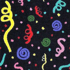 Kaleidoscope Swirled 5'4" x 7'8" Area Rug in Color Multi