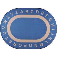 Kid Essentials Endless Alphabet 5'4" x 7'8" Area Rug in Color Seaside