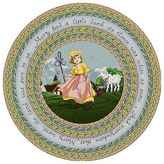Kid Essentials Mary's Lamb 5'4" Round Area Rug in Color Multi