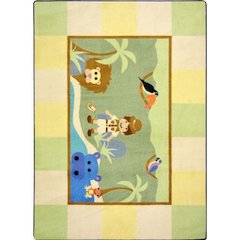 Kid Essentials Lil' Explorer 7'7" Round Area Rug in Color Multi