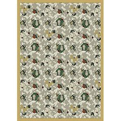 Kaleidoscope Flower Garden 7'8" x 10'9" Area Rug in Color Taupe