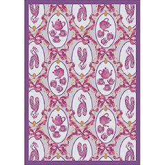 Kaleidoscope Ribbons and Bows 7'8" x 10'9" Area Rug in Color Taupe