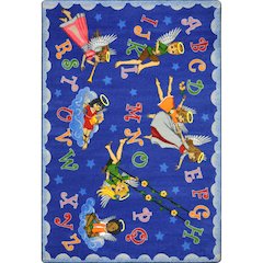 Kid Essentials Angel Alphabet 5'4" x 7'8" Area Rug in Color Multi