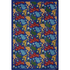 Playful Patterns Animal Crackers 3'10" x 5'4" Area Rug in Color Multi