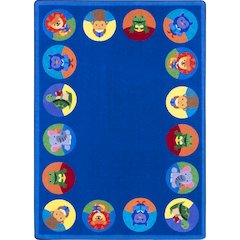 Kid Essentials Animal Readers 5'4" x 7'8" Area Rug in Color Multi