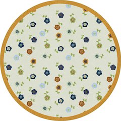 Kid Essentials Awesome Blossom 7'7" Round Area Rug in Color Bold