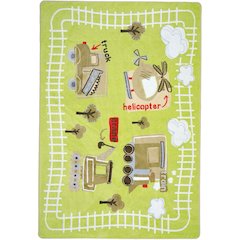 Kid Essentials Big Machines 3'10" x 5'4" Area Rug in Color Multi