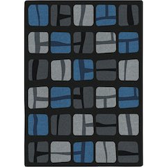 Kid Essentials BioBlocks 7'8" x 10'9" Area Rug in Color Marine